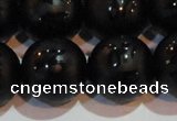 CAG6005 15.5 inches 14mm carved round matte black agate beads