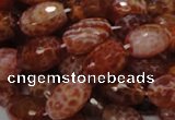 CAG601 15.5 inches 13*18mm faceted rice natural fire agate beads