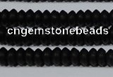 CAG6020 15.5 inches 3*6mm rondelle matte black agate beads