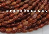 CAG603 15.5 inches 4*6mm rice natural fire agate beads wholesale