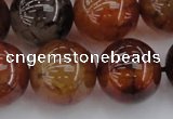 CAG6051 15.5 inches 20mm round dragon veins agate beads