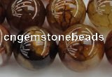 CAG6052 15.5 inches 22mm round dragon veins agate beads