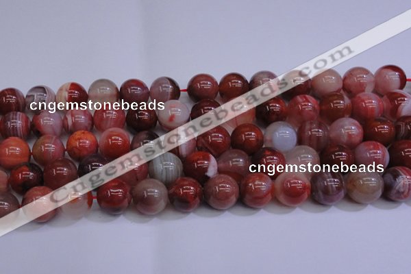 CAG6114 15.5 inches 12mm round south red agate gemstone beads