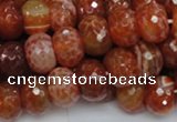 CAG613 15.5 inches 10*14mm faceted rondelle natural fire agate beads