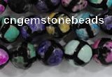 CAG6130 15 inches 8mm faceted round tibetan agate gemstone beads