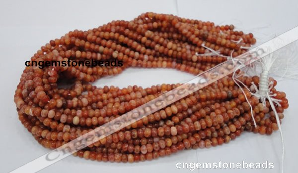 CAG614 15.5 inches 4*6mm rondelle natural fire agate beads