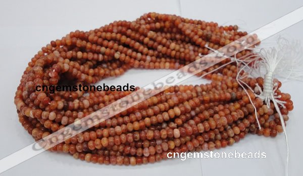 CAG615 15.5 inches 4*8mm rondelle natural fire agate beads