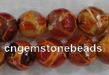 CAG6150 15 inches 10mm faceted round tibetan agate gemstone beads