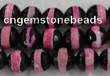 CAG6156 15 inches 10mm faceted round tibetan agate gemstone beads