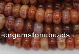 CAG616 15.5 inches 6*10mm rondelle natural fire agate beads