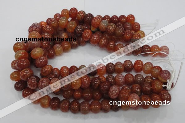 CAG617 15.5 inches 12*16mm rondelle natural fire agate beads