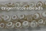 CAG6170 15 inches 8mm faceted round tibetan agate gemstone beads