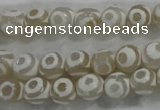 CAG6172 15 inches 12mm faceted round tibetan agate gemstone beads