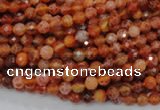 CAG618 15.5 inches 4mm faceted round natural fire agate beads