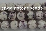 CAG6180 15 inches 10mm faceted round tibetan agate gemstone beads