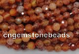 CAG619 15.5 inches 6mm faceted round natural fire agate beads