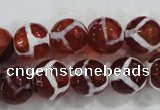 CAG6202 15 inches 12mm faceted round tibetan agate gemstone beads