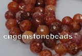 CAG621 15.5 inches 10mm faceted round natural fire agate beads