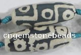 CAG6215 15 inches 15*40mm rice tibetan agate gemstone beads