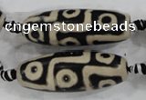 CAG6216 15 inches 15*40mm rice tibetan agate gemstone beads