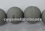 CAG6227 15 inches 18mm round plated druzy agate beads wholesale
