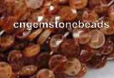 CAG635 15.5 inches 8mm faceted coin natural fire agate beads