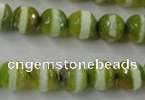 CAG6358 15 inches 8mm faceted round tibetan agate gemstone beads