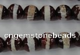 CAG6362 15 inches 8mm faceted round tibetan agate gemstone beads