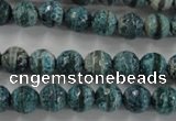 CAG6406 15 inches 8mm faceted round tibetan agate gemstone beads