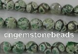 CAG6409 15 inches 8mm faceted round tibetan agate gemstone beads