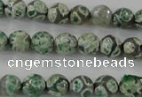 CAG6411 15 inches 12mm faceted round tibetan agate gemstone beads