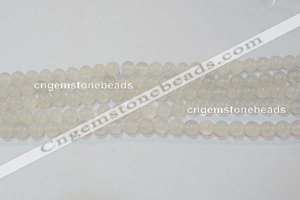 CAG6502 15.5 inches 8mm round Brazilian white agate beads