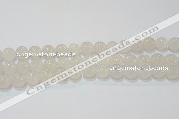 CAG6504 15.5 inches 12mm round Brazilian white agate beads