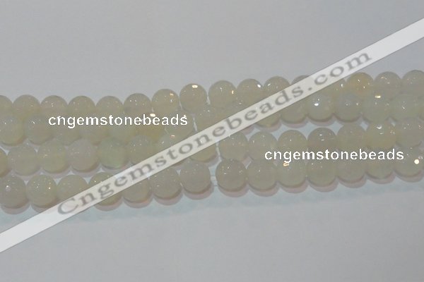 CAG6516 15.5 inches 16mm faceted round Brazilian white agate beads