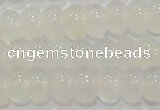 CAG6522 15.5 inches 6*10mm rondelle Brazilian white agate beads