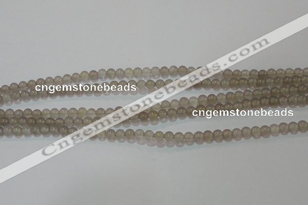 CAG6531 15.5 inches 4mm round Brazilian grey agate beads