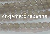 CAG6535 15.5 inches 4mm faceted round Brazilian grey agate beads