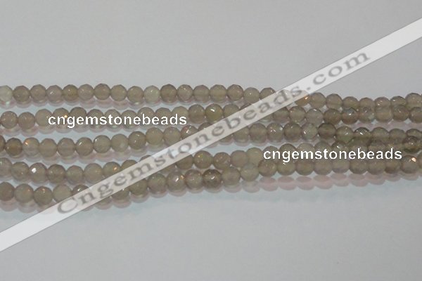 CAG6536 15.5 inches 6mm faceted round Brazilian grey agate beads