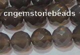 CAG6538 15.5 inches 14mm faceted round Brazilian grey agate beads