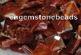 CAG654 15.5 inches 10*10mm faceted rhombic natural fire agate beads