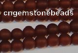 CAG6552 15.5 inches 6mm round matte red agate beads wholesale