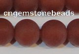 CAG6560 15.5 inches 20mm round matte red agate beads wholesale