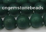 CAG6571 15.5 inches 12mm round matte green agate beads wholesale