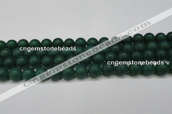 CAG6571 15.5 inches 12mm round matte green agate beads wholesale