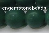 CAG6574 15.5 inches 18mm round matte green agate beads wholesale