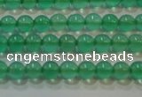 CAG6600 15.5 inches 2mm round green agate gemstone beads