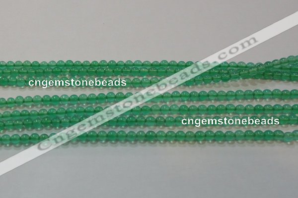 CAG6600 15.5 inches 2mm round green agate gemstone beads