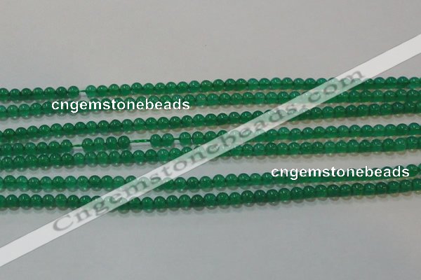 CAG6601 15.5 inches 2mm round green agate gemstone beads
