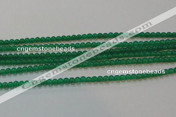 CAG6602 15.5 inches 3mm round green agate gemstone beads