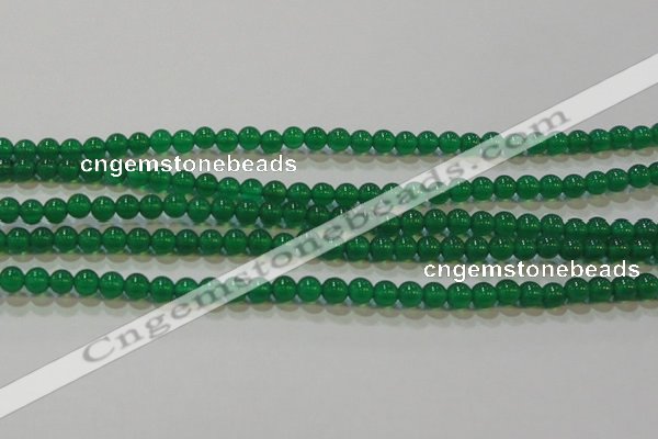 CAG6603 15.5 inches 4mm round green agate gemstone beads